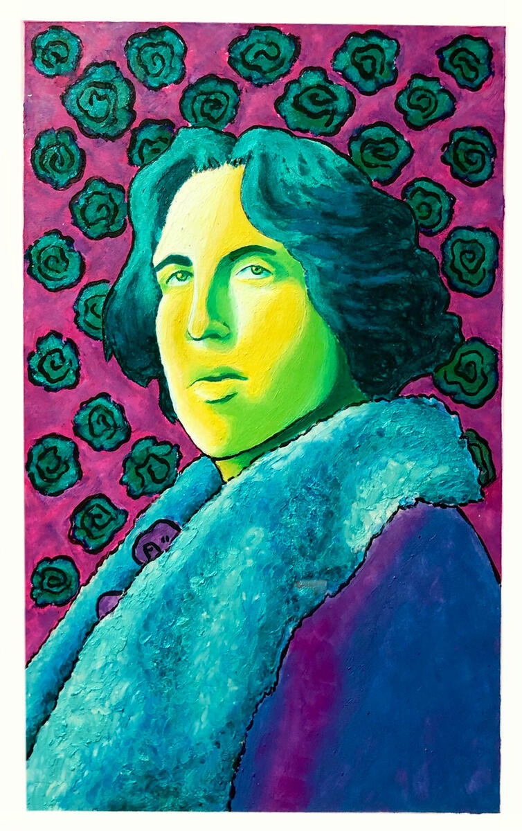 with a kiss man kills the thing he loves - lipstick and black acrylic paint