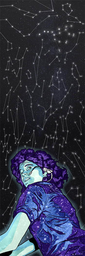 sic itur ad astra - digital collage using photos from the hubble telescope