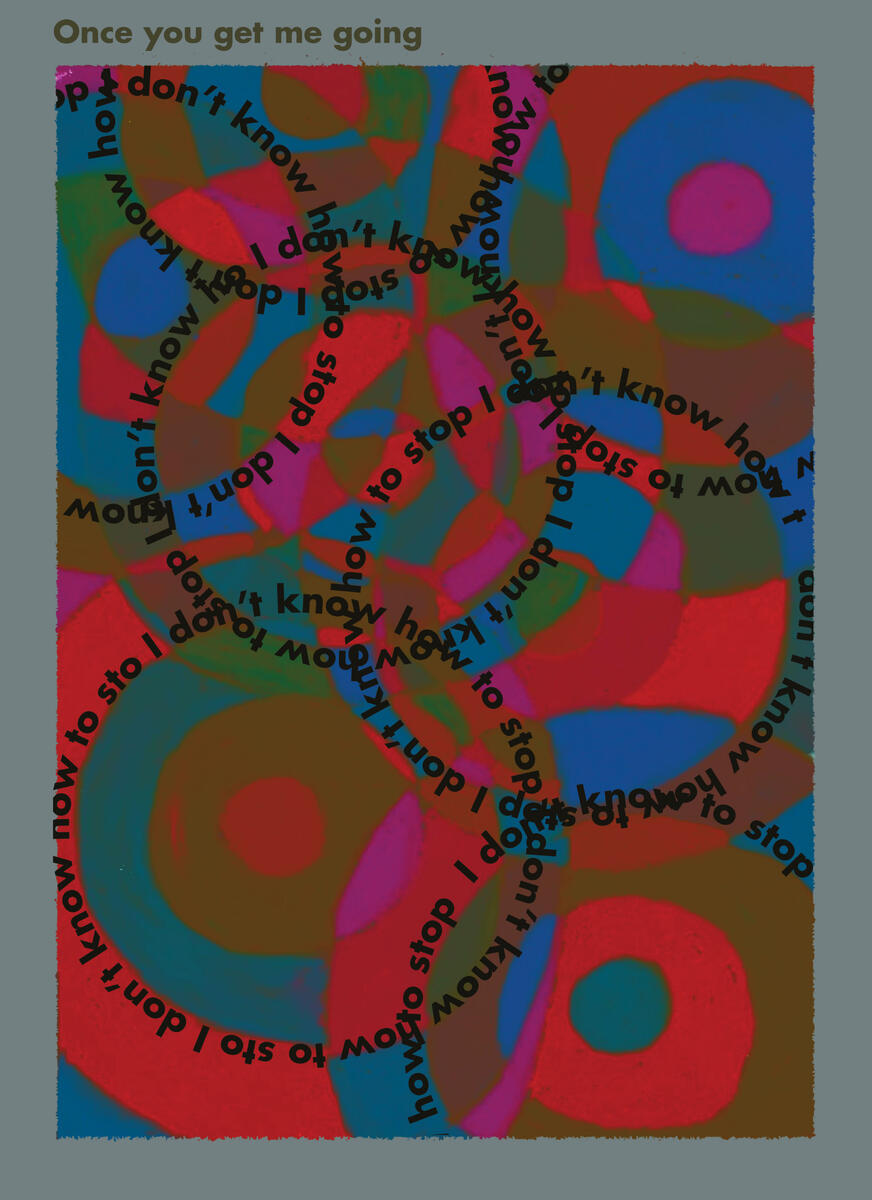 i don't know how to stop - oil pastel and digital